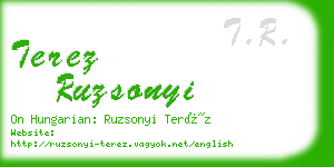 terez ruzsonyi business card